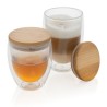 Verres double paroi 250ml avec couvercle en bambou