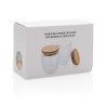 Verres double paroi 250ml avec couvercle en bambou