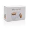 Verres double paroi 250ml avec couvercle en bambou