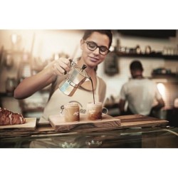 Présentoir et 6 tasses en verre