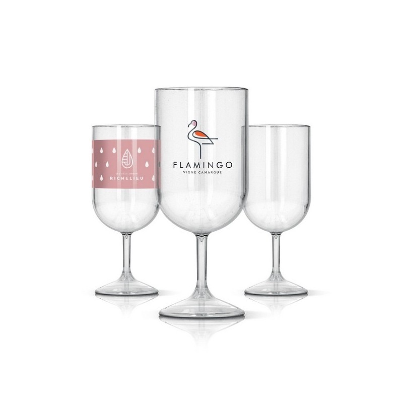 Verre a vin en plastique reutilisable tritan 18 cl