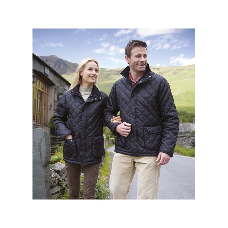 Veste équestre matelassée en losange