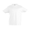 T-shirt col rond enfant blanc 190 g sol's - imperial kids - 11770b