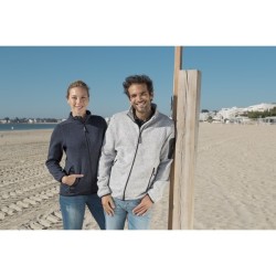 Veste polaire tricotée à fermetures contrastées