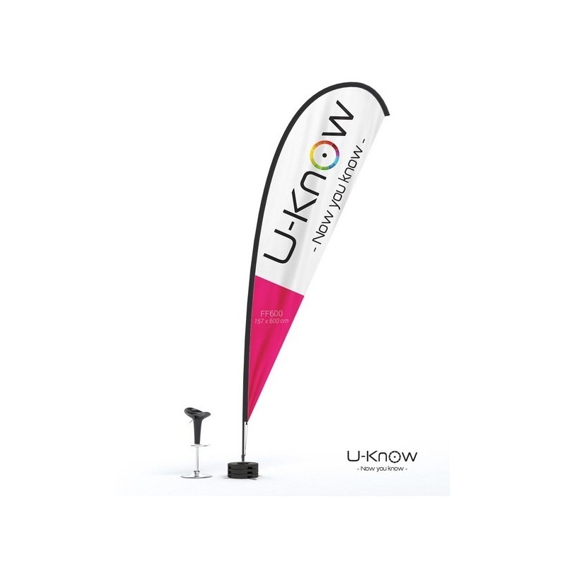 Drapeau de plage 6 mètres / Oriflamme / Voile