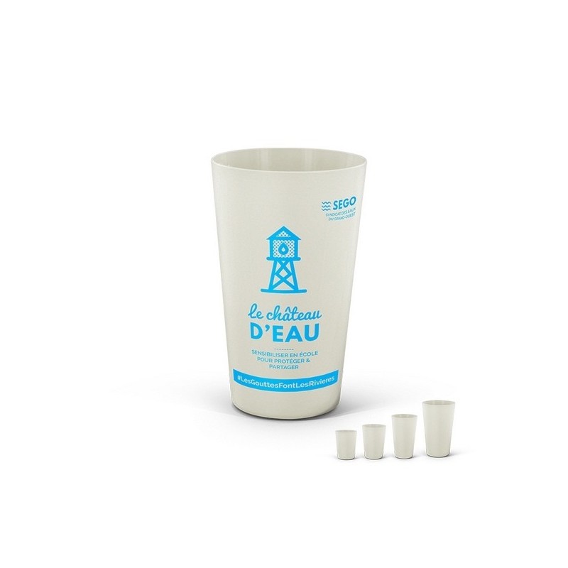 Gobelet reutilisable 30 cl en biocomposite