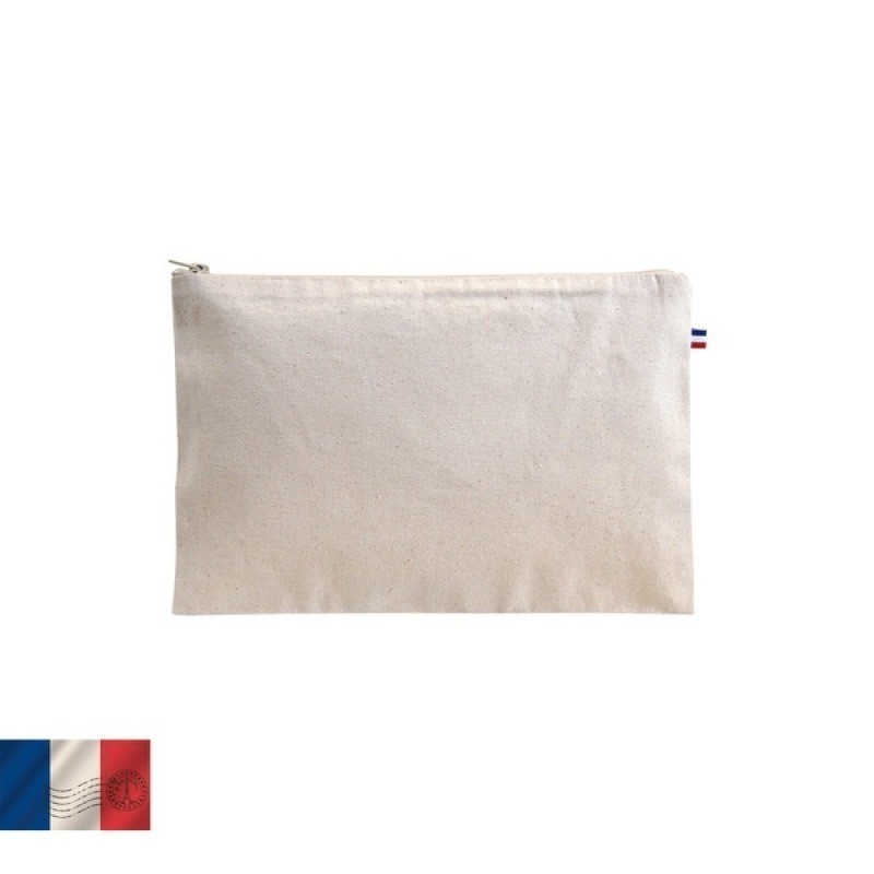 Trousse 20x13 en coton bio GOTS fabriquée en France