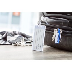 Etiquette à bagage quadri