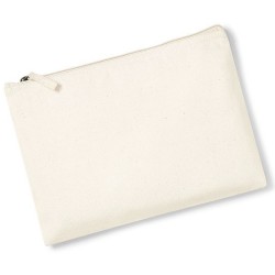 Pochette zippée en coton bio 22x16cm