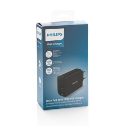 Chargeur Mural Philips, USB 30W Ultra Rapide