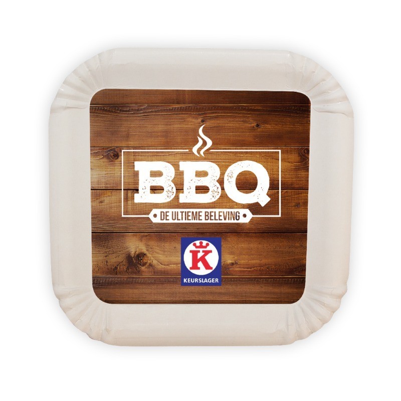 Assiette en carton carrée