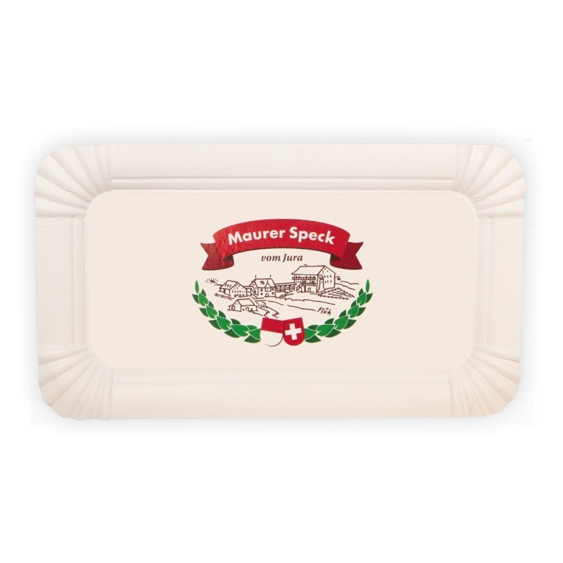 Assiette en carton rectangulaire