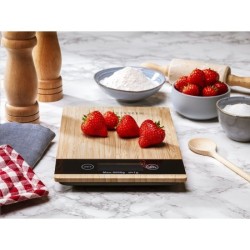 Balance de cuisine numérique en bambou