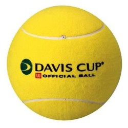 Balle de tennis jaune géante wilson daviscup