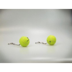 Mini porte-clefs balle de tennis sans marque