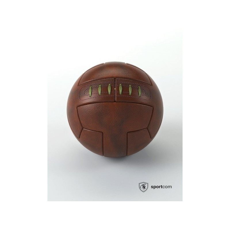 Ballon football old school cuir véritable