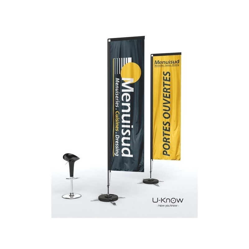 Drapeau sur pied 3 mètres