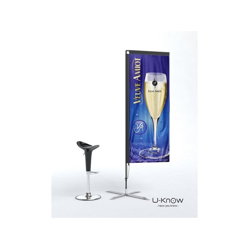 Drapeau sur pied 2,10 mètres