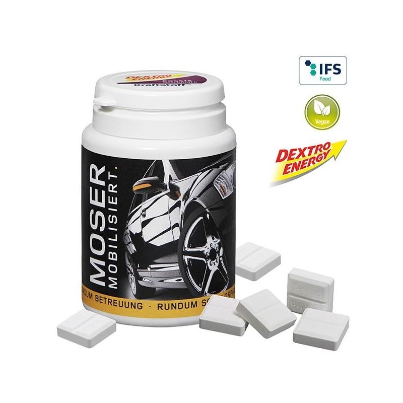 Boîte de pastilles dextro energy