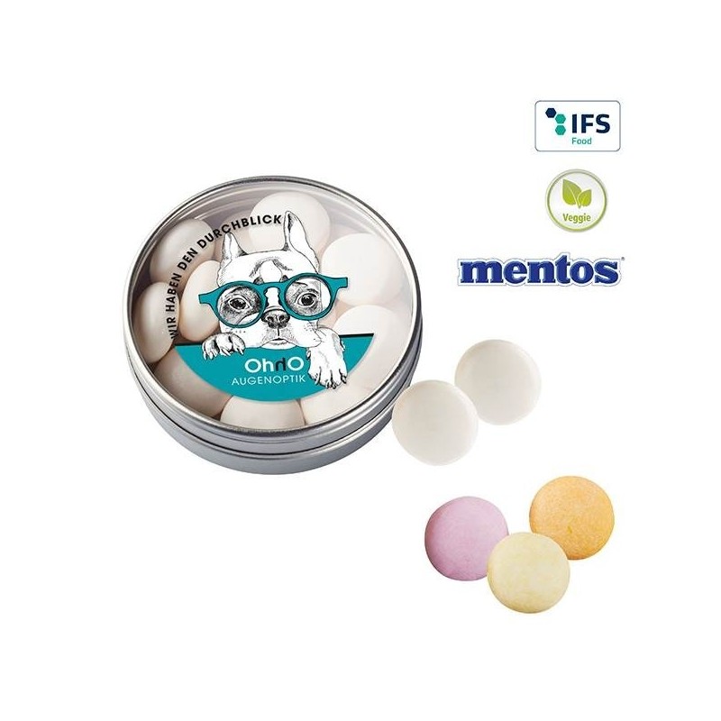 Boîte transparente avec mentos