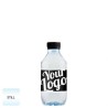 0,30L eau plate avec VOTRE LOGO et avec un bouchon noir