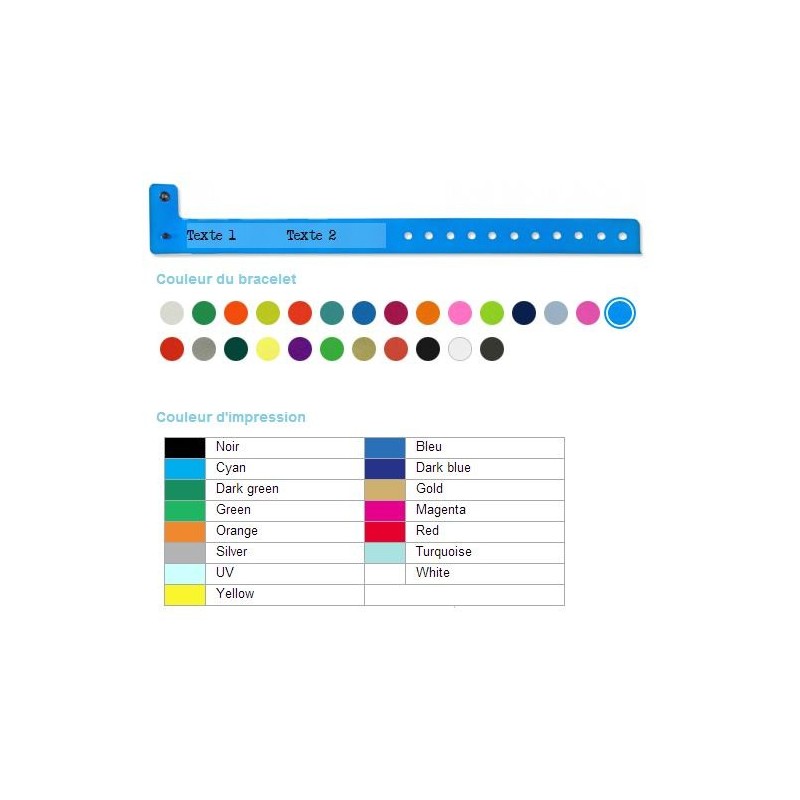 Bracelet identification en vinyle