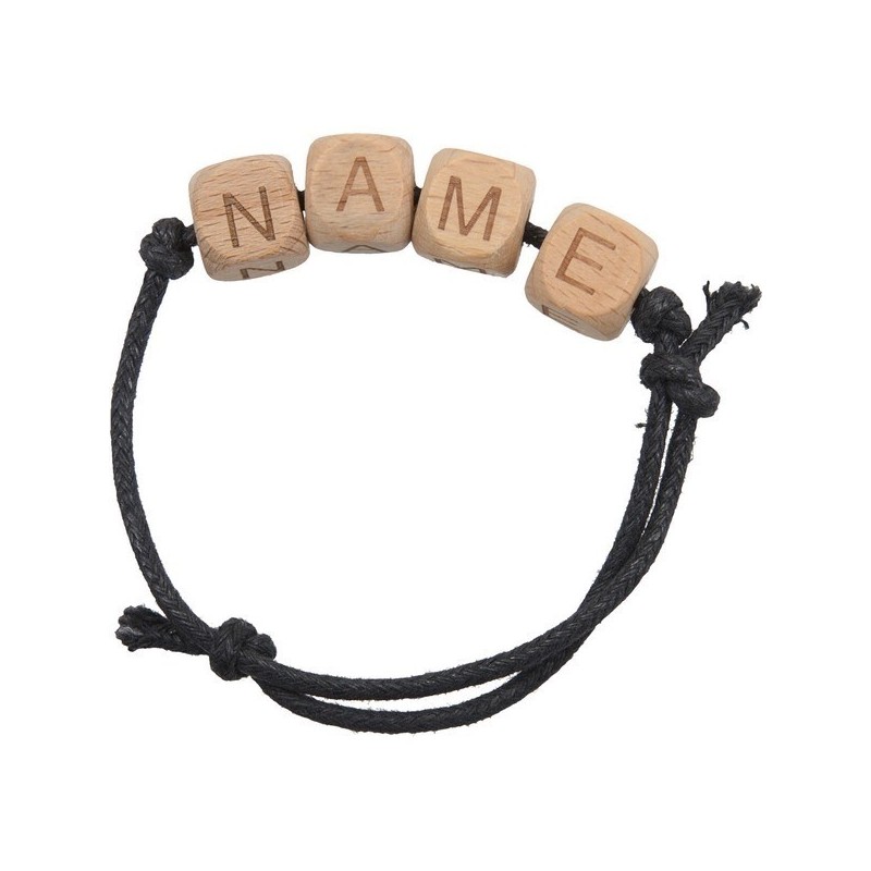 Bracelet alphabet en bois