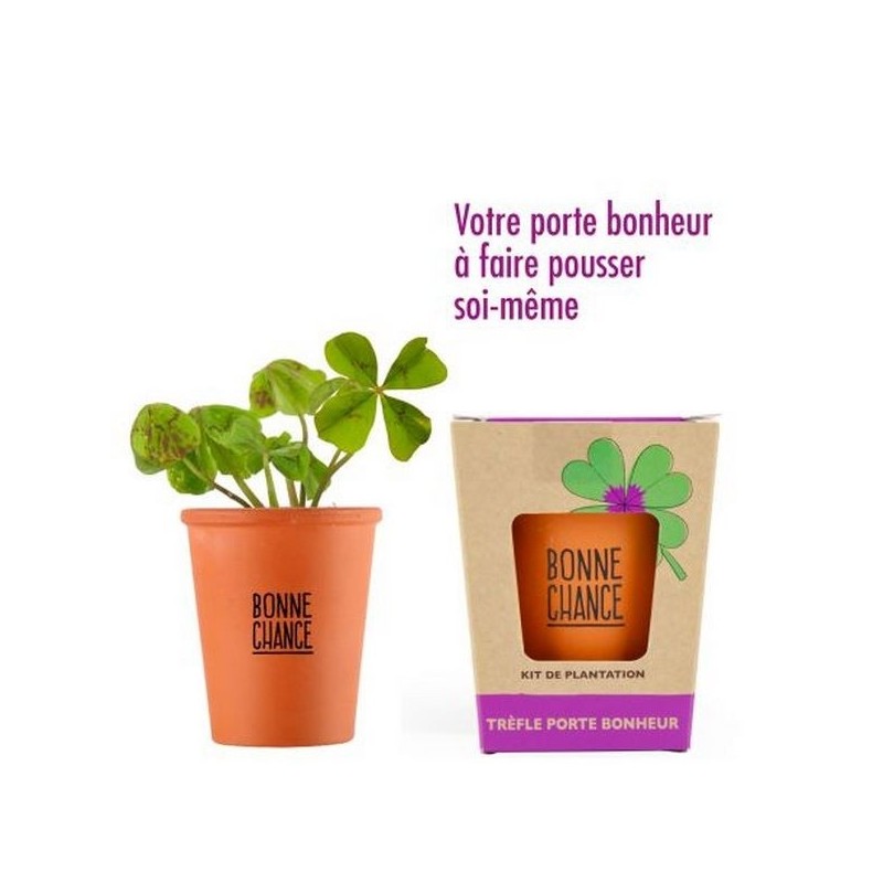 Kit message "Bonne chance" - trèfle à 4 feuilles