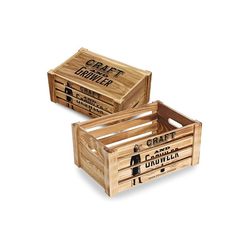 Caisse en bois clair m