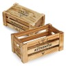 Caisse en bois clair l
