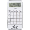Calculatrice de poche en plastique.