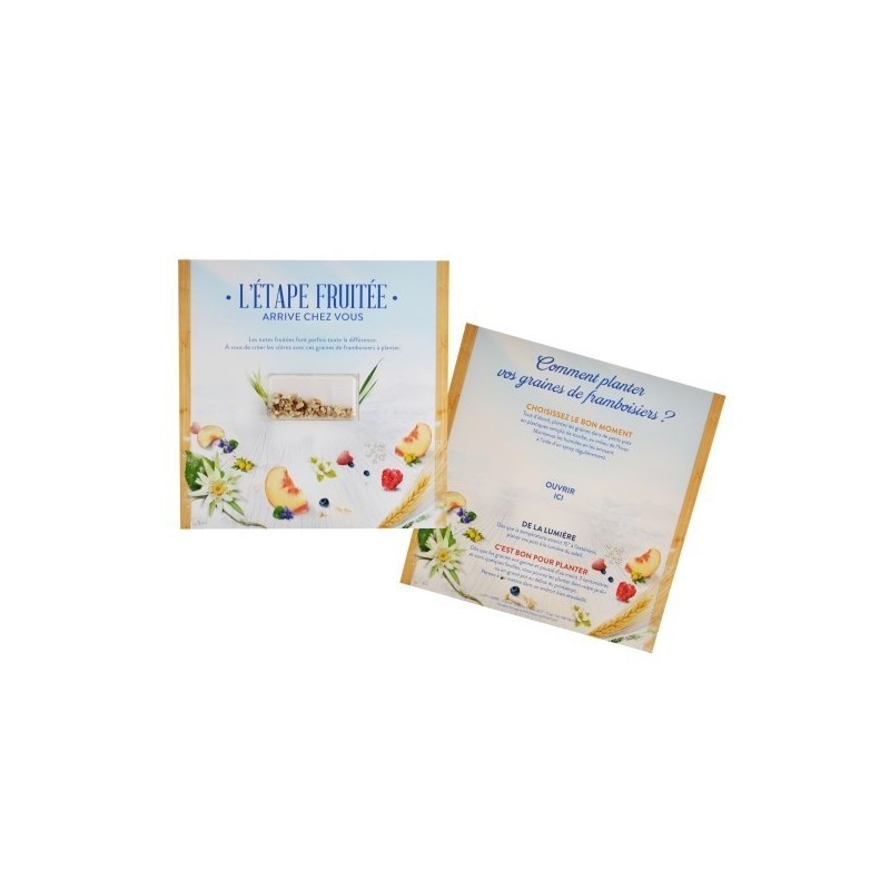 Carte 15x15cm avec capsule de graines