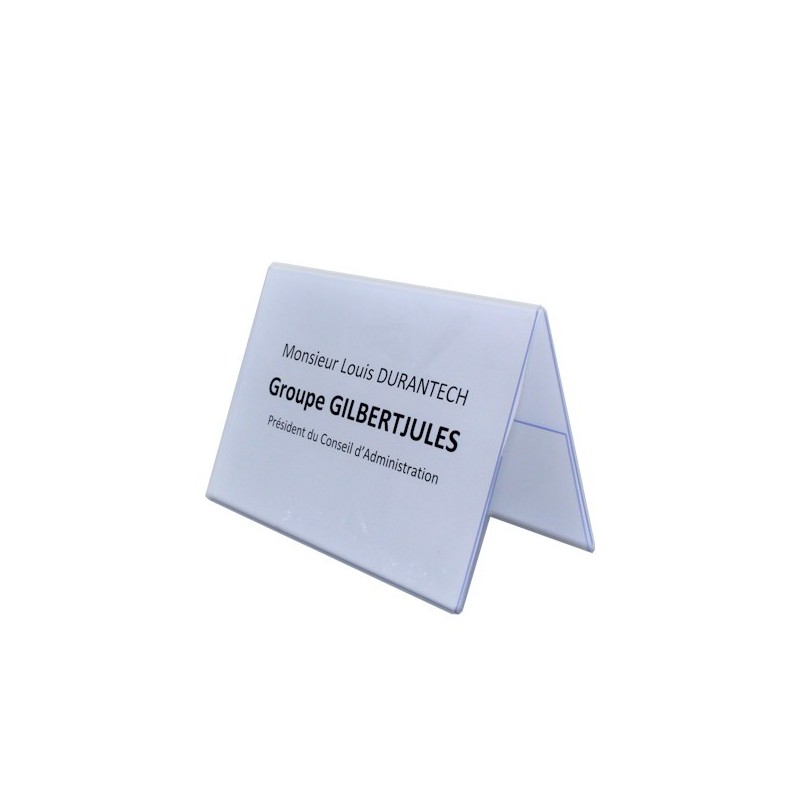 Chevalet Identification Porte-Nom 2 Faces 148 x 210 x 105mm