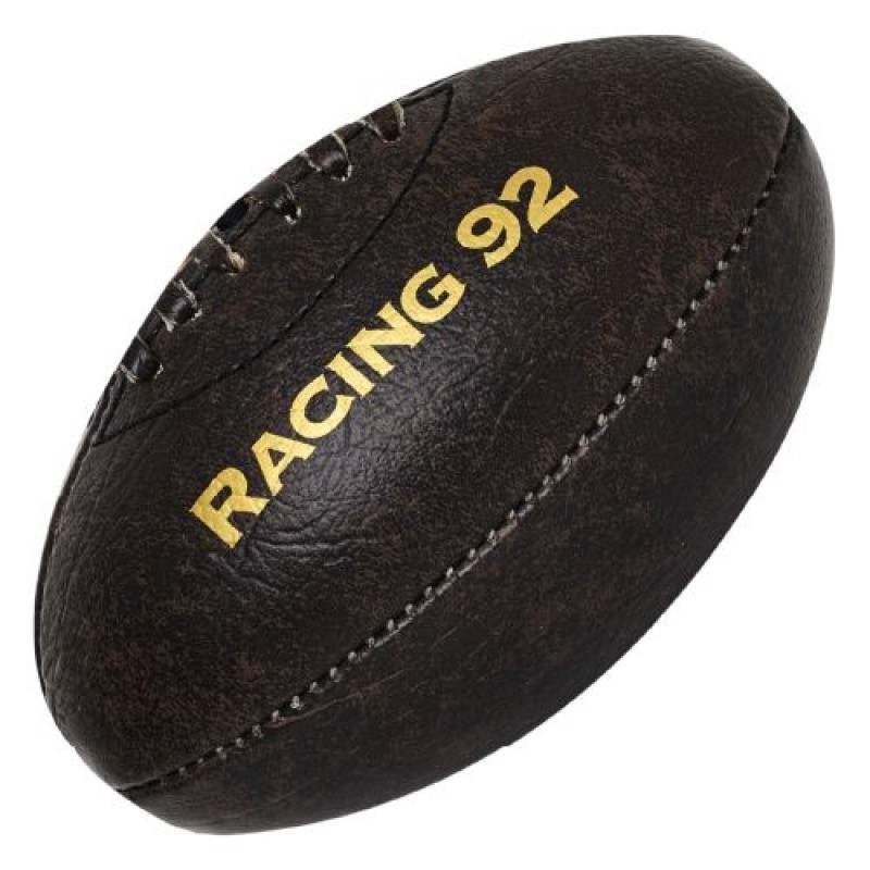 MINI BALLON DE RUGBY VINTAGE SIMILI-CUIR