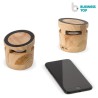 Enceinte en bois avec chargeur sans fil