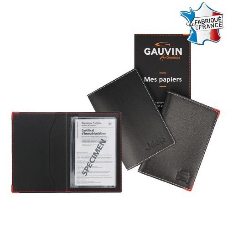 Porte-papiers voiture 'Luxe' 2 volets