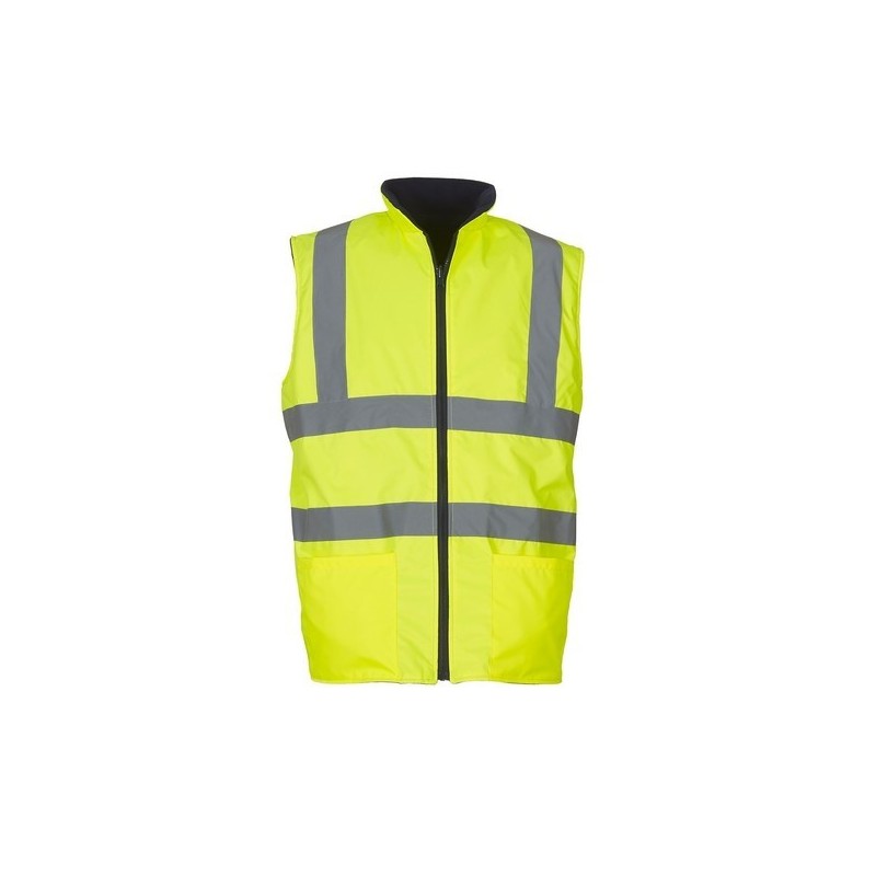 Hi-Vis Reversible Fleece Bodywarmer - Bodywarmer réversible haute visibilité