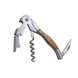 Sommelier double levier en bois d'olivier