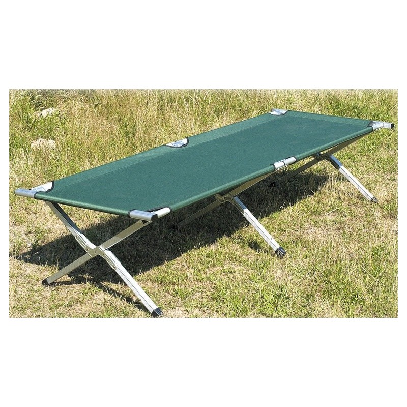 Lit de camp repliable aluminium toile nylon 190 x 64 x 42 cm