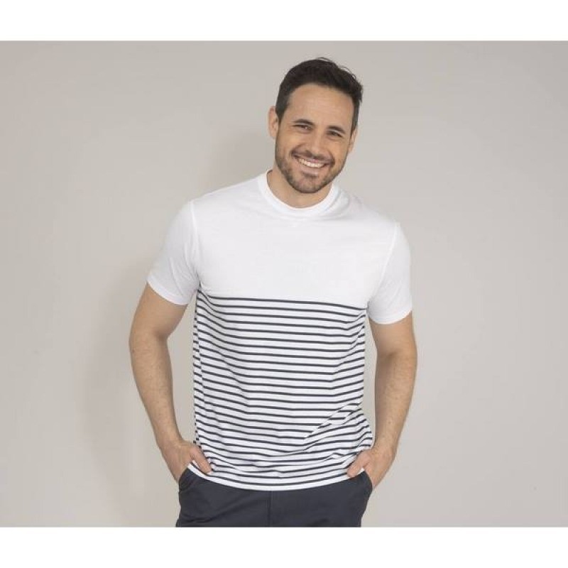 Marinière manches courtes en coton organique