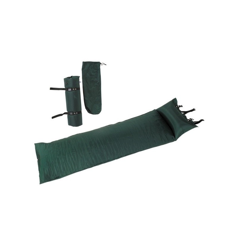 Matelas auto-gonflant avec oreiller  183 x 51 x 3 cm 51 cm (enroulé) x 12 cm
