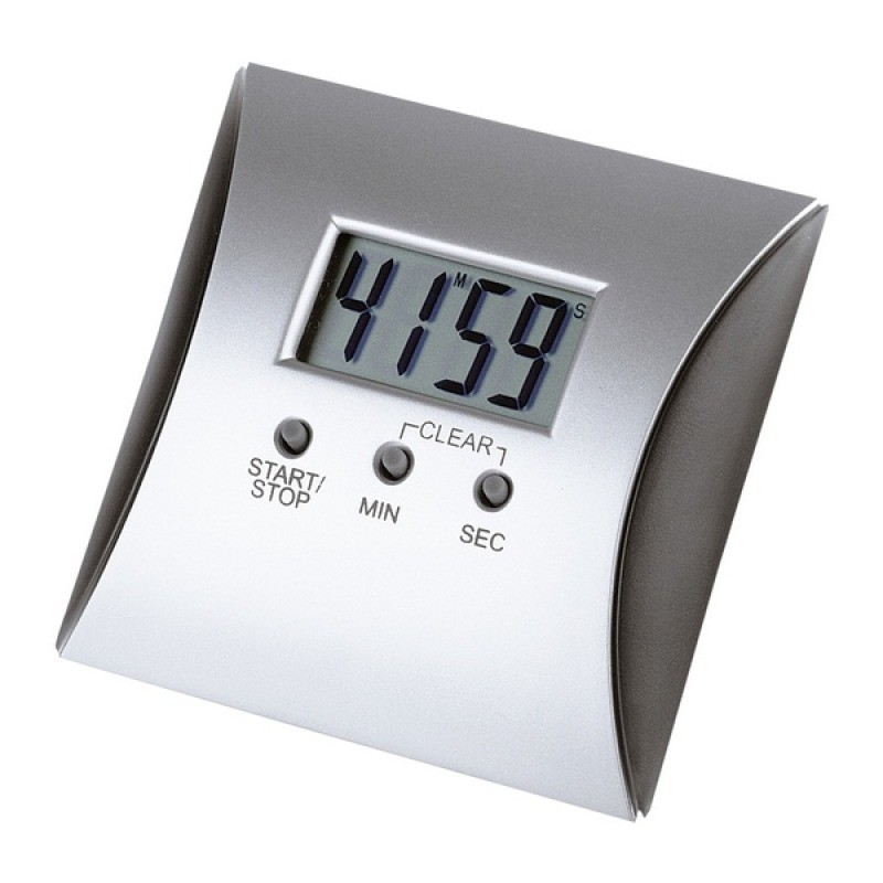 Minuteur de cuisine argenté