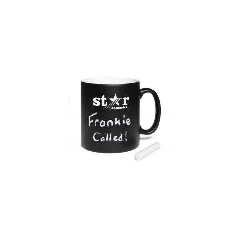 Mug ardoise en céramique avec craie blanche