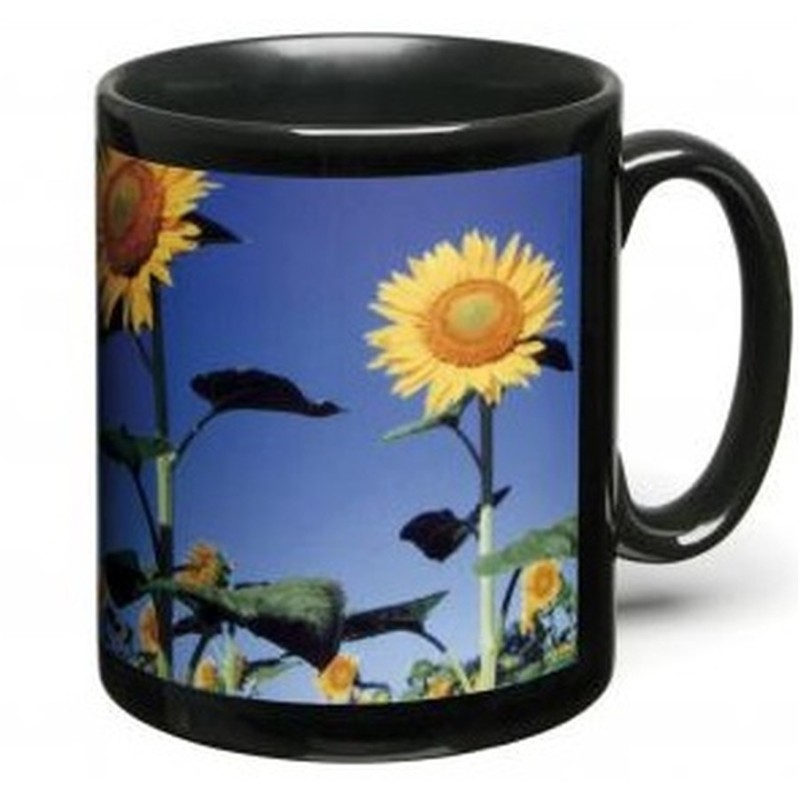 Mug noir 300 ml avec impression photo (quadri)