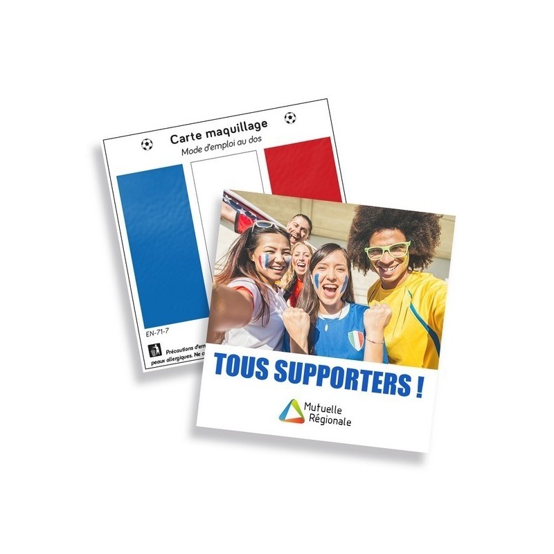 Carte maquillage tricolore