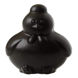 Poule chocolat noir