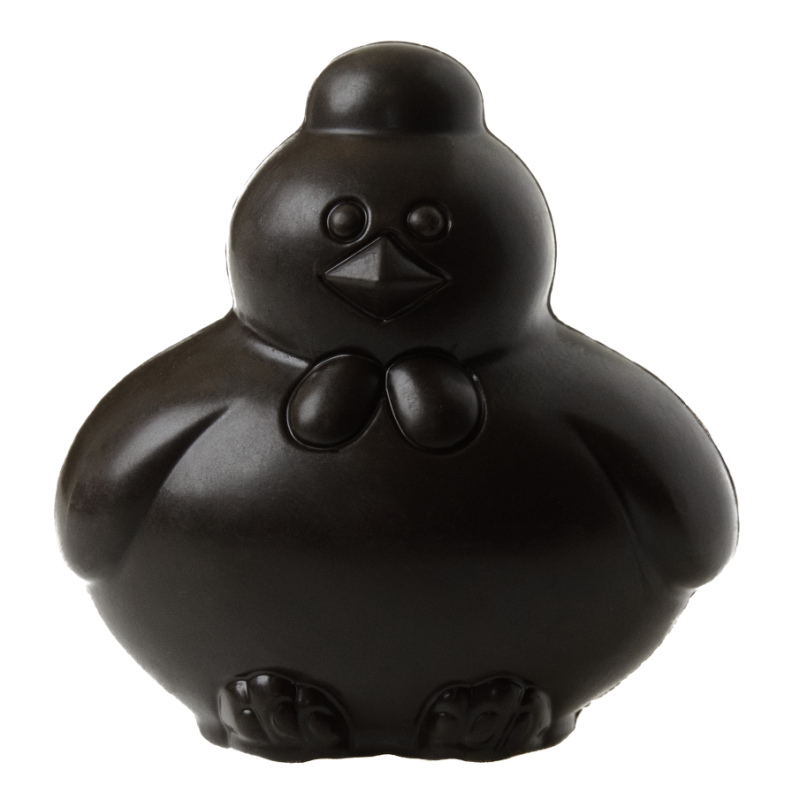 Poule chocolat noir