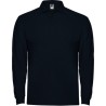 Polo manches longues, col et poignets en côte 1x1, Patte de boutonnage 3 boutons ton sur ton  ESTRELLA L/S (Tailles enfants)