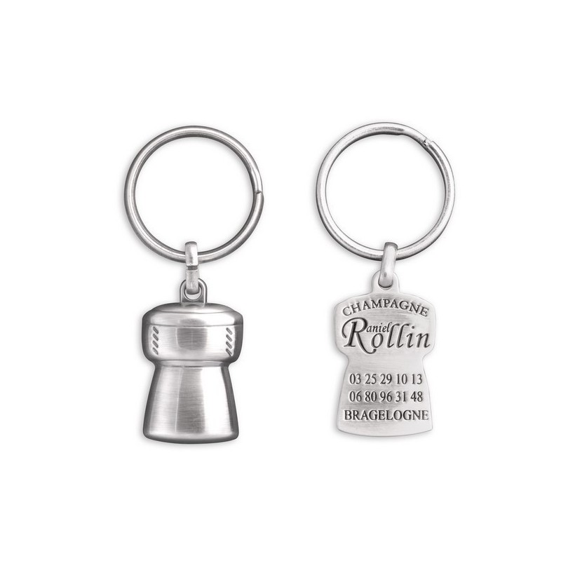 Porte-clés bouchon de champagne 3d