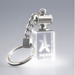 Porte-clefs rectangle lumineux blanc